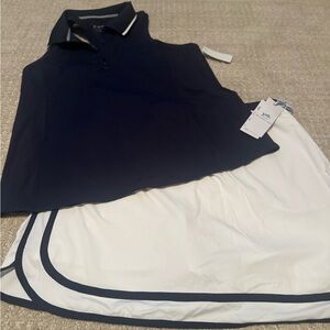 Southern Tide Navy and White Skort Set